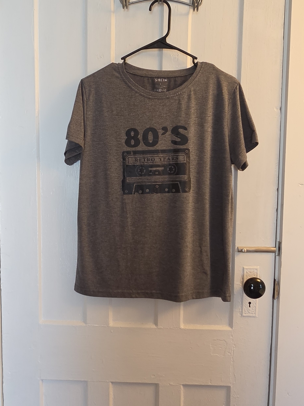 Shein Gray "80'S Retro Vibes" Graphic Tee